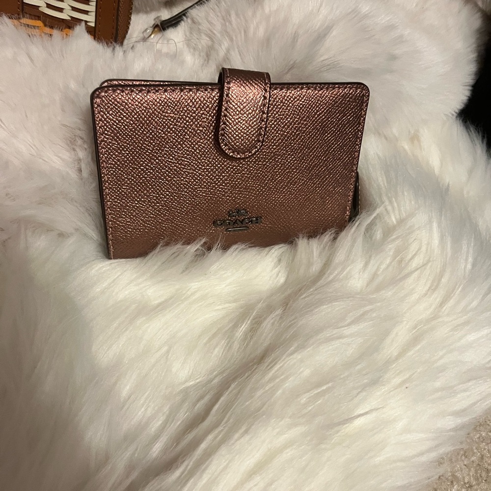 Coach Pink Pebbled Leather Wallet - Picture 3 of 4